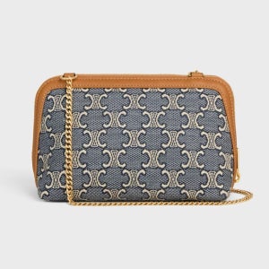 셀린느 트리오페 자카드 체인 클러치 크로스 백 10E382U51 07PM