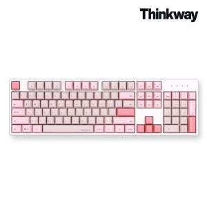씽크웨이 씽크웨이 토체프 301 유무선 저소음 104키 풀배열 기계식 키보드 프로포즈핑크 토이축