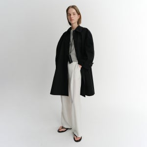 [이아] FONDE TRENCH COAT (BLACK)