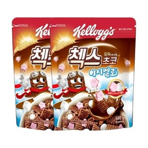 케이티알파쇼핑 켈로그 오곡으로만든 첵스초코 마시멜로 400g 2개