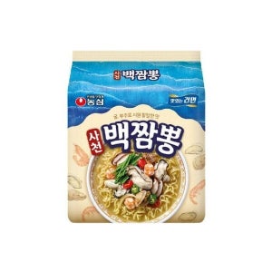 케이티알파쇼핑 농심 사천 백짬뽕 멀티(4입) x 2팩(총 8봉지)