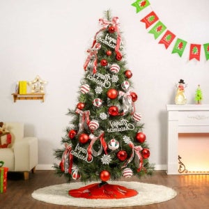 YWSTORE 210CM 솔잎트리 풀세트 크리스마스추리 성탄눈꽂트리세트 성탄눈꽃트리