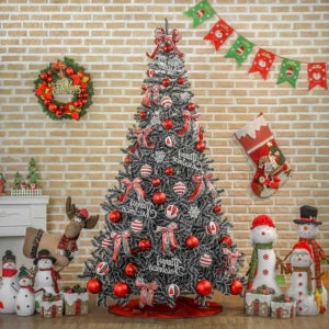 YWSTORE 270CM 눈꽃트리 풀세트 크리스마스트리 공유오피스트리 성탄트리