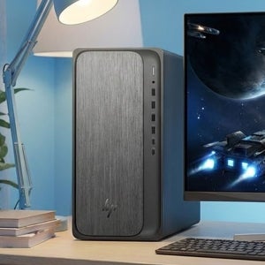 HP 옴니데스크 M03-0038KR RTX3050 인텔 AI U5-225 D5 32GB 512GB 윈도우11홈 듀얼모니터 미니타워 사무 업무 그래픽 데스크탑