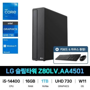LG전자 IT_LG전자 슬림타워 데스크탑 Z80LV.AA4501 SSD 1TB교체 재고보유