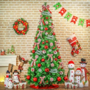 YWSTORE 270CM 솔잎트리 풀세트 성탄눈꽂트리세트 크리스마스추리 사무실트리