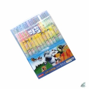 캔캔바바 동아 샤프식색연필 24색 남아용 캐릭터랜덤 미술준비물 부드러운색연필 채색도구