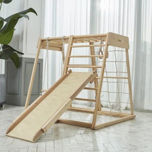[지아지조] 지아지조짐 실내놀이터 원목미끄럼틀
