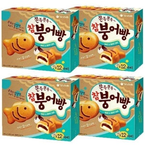 케이티알파쇼핑 오리온제과 쫀득쫀득 참붕어빵 12마리 348g 4개