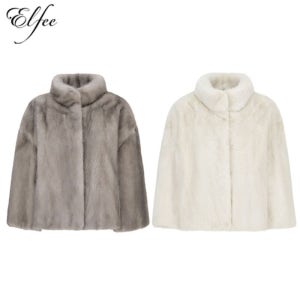 진도 Elfee 드롭숄더 휘메일 유색 밍크 자켓 E7W3EJ35 1051674