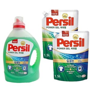 헨켈 퍼실 persil 세탁세제 - 파워젤 2.2L 용기X1개+1.5L 리필X2개