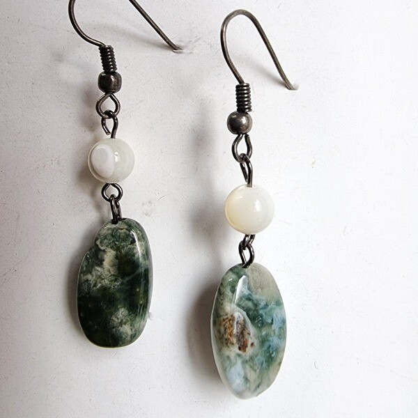 민휘아트주얼리 자개 원석 귀걸이