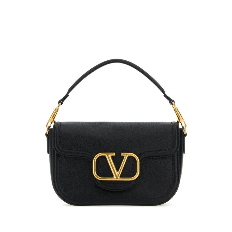 발렌티노 가라바니 블랙 레더 여성 토트백 핸드백 5W0B0N20 IMZ 0NO 탑 토트 가방 Garavani Alltime Foldover Top Tote Bag 149655577