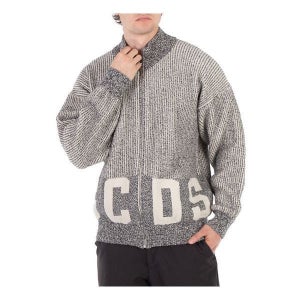 지씨디에스 그레이 리브드 로고 풀 지퍼 가디건 1502855 Ribbed Cardigan Size 스몰 A2OM2000KE4 GREY 239933 150668160