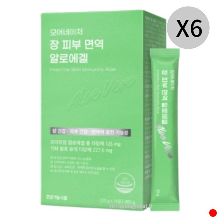 모어네이처 모어네이처 장 피부 <b>면역</b> 알로에겔 이뮨 젤리 14포 X6