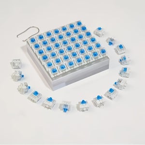 50/100개 핫스왑 가능한 기계식 키보드 스위치 + 키캡 풀러 세트, DIY 빌드 호환, 선명한 클릭 사운드, 플러그 앤 플레이 - , AZERTY, BKLM 레이아웃 호환