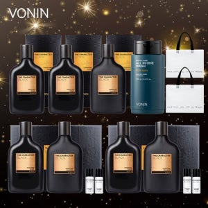 엘지생활건강 [보닌]남성 기초 베스트 패키지(스킨 4병+에멀젼 3병+올인원 워시 1개+new 쇼핑백 2장)