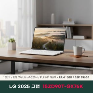 LG전자 2025 그램15 15ZD90T-GX76K 노트북 16GB 256GB