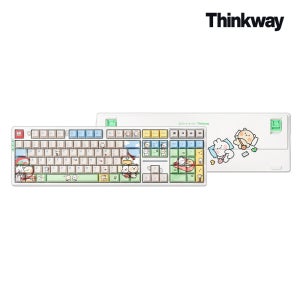 씽크웨이 씽크웨이 토체프 101 108키 기계식 유무선 키보드 곰돌찡이랑 토끼찡 에디션