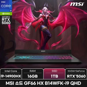 MSI 소드 GF66 HX B14WFK-i9 QHD/SSD 1TB/WIN11/ +마우스증정
