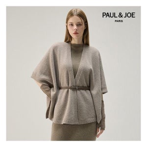 [폴앤조] 26NEW 엘레강스 울블렌딩 벨티드 판쵸 가디건