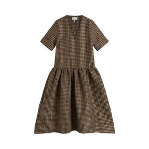 [스타필드 수원] 가니 크링클드 체크 롱 드레스 A1030137 925