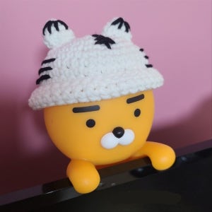 라이언❣️카카오 방향제 뜨개 모자❣️ 모니터걸이, 공방콩단