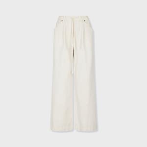 [지컷] [리오더] 라벨 포켓 스트링 밴딩 팬츠_아이보리 7214355101