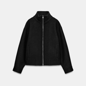 자라 ZARA 자라 스탠드 칼라 짧은 울 코트 2167 107 800