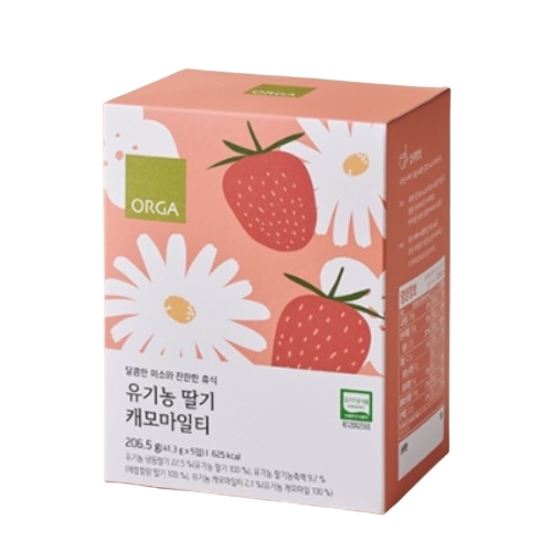 와이케이컴퍼니 <b>올가홀푸드</b> 유기농 딸기 캐모마일티 41.3g x 5개입, 1개