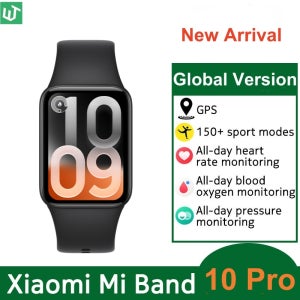 글로벌 버전 샤오미 스마트 밴드 10 프로 1.74인치 AMOLED 블루투스 스마트워치 GPS 건강 모니터링 피트니스 트래커 미밴드 팔찌