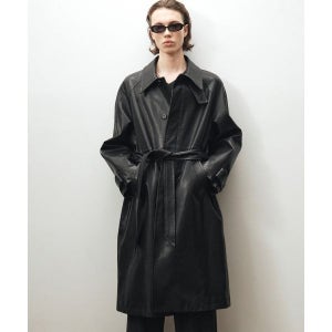 2월 21일 도착예정 노이어 NOIRER 램스 레더 베지터블 발마칸 코트 블랙