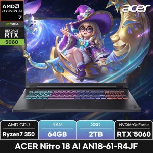 에이서 니트로 18 AI AN18-61-R4JF/RAM 64GB/SSD 2TB/ +마우스 증정