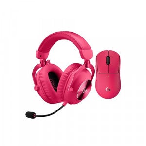 로지텍 PRO X SUPERLIGHT 2c + PRO X 2 무선 마우스 헤드셋 세트 (핑크)