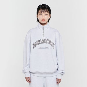 [유에프씨 스포츠] UFC 아치 로고 릴렉스핏 하프집업 맨투맨 그레이 U2SWT3342M1