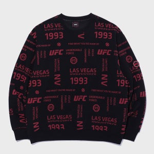 [유에프씨 스포츠] UFC 레터링 패턴 맨투맨 블랙 U2SWT1118BK
