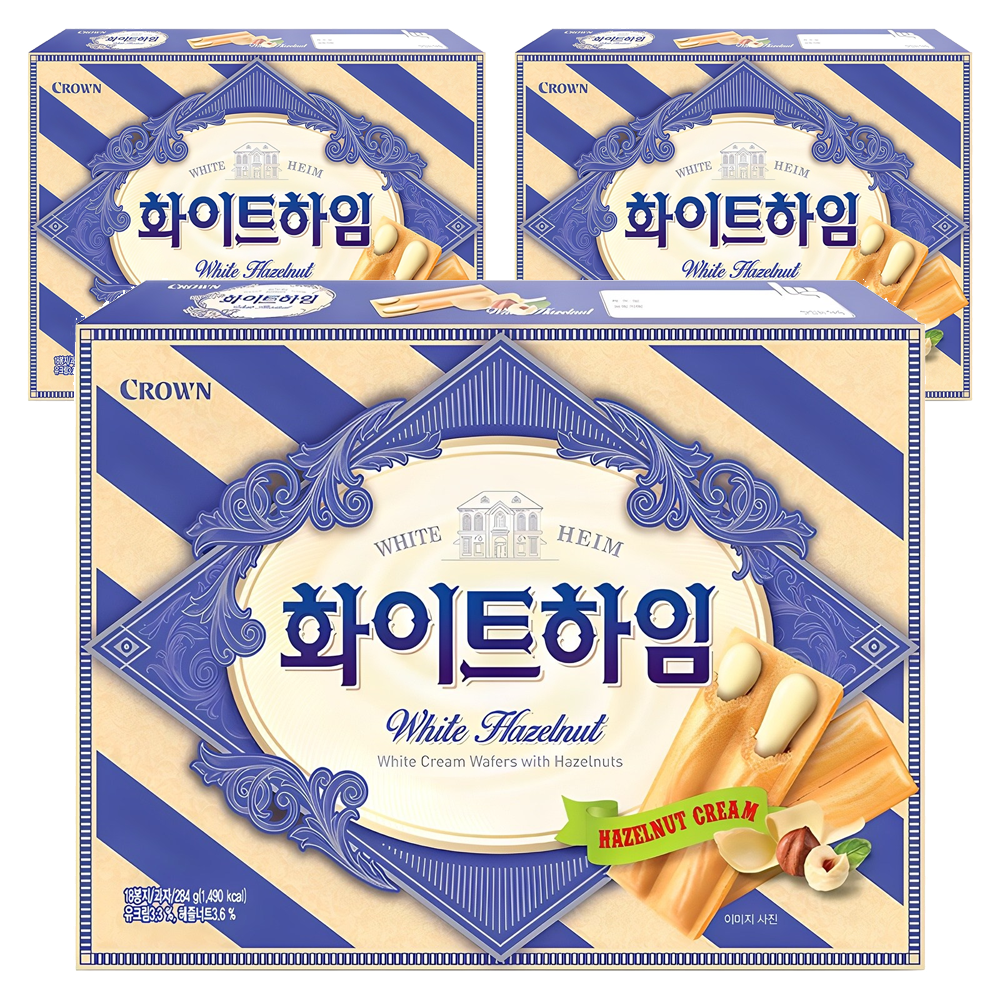 쵸코하임 크라운 화이트 하임, 284g, 3개 (9,120원) (무료배송)
