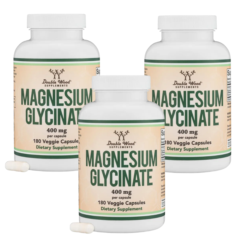 더블우드 <b>마그네슘 글리시네이트 400mg</b> 180캡슐, 2개