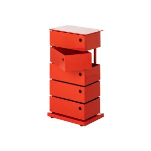 [Dottus] 도터스 5단 피봇 캐비넷 레드 / DOT-I.0631.01.RO
