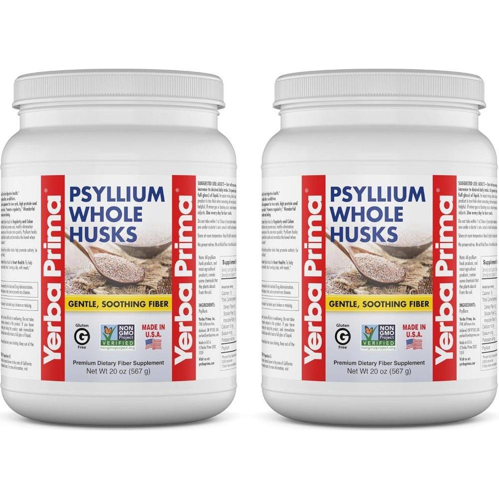 <b>예르바프리마</b> 차전자피 실리엄 홀 허스크 Psyllium Whole Husks 567g 2개