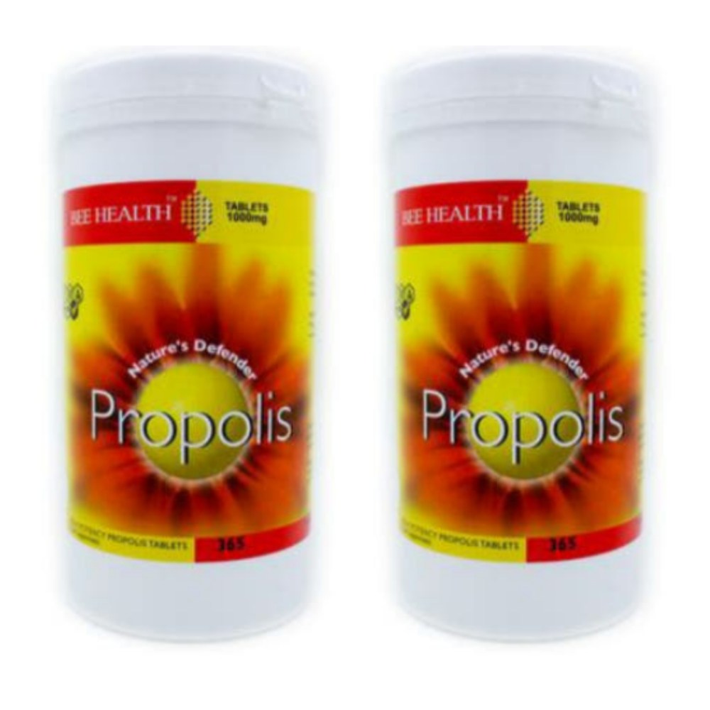 Bee Health Propolis <b>프로폴리스</b> 1000mg 365정 x2통 바이오<b>플라보노이드</b> 영국 <b>비헬스</b> 직배송