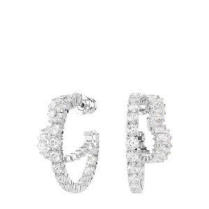 스와로브스키 하트 후프 귀걸이 1546521 우먼 Mixed Cut Matrix Hoop 5705748 801583 150702058