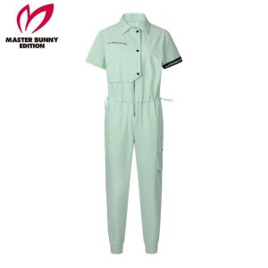 [마스터바니에디션] 여성 레터링 커프스 조거 점프수트 421C1JO262_GN