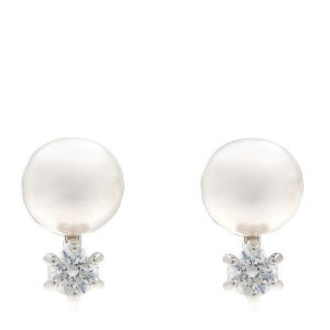 스와로브스키 매트릭스 스터드 이어링 화이트 5694225 우먼 Matrix Pierced 귀걸이 Studs Rhodium 샤이니 929480 150718476