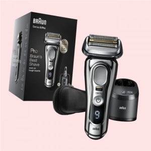 브라운 전기면도기 시리즈9 PRO 9466cc 크롬 + 세정액 2입 4379141