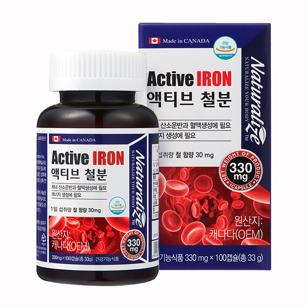 네추럴라이즈 액티브 철분 100일분 철분제 임산부 수유부 영양제