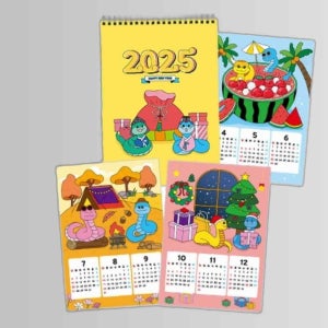 2025년 뱀해 스프링 달력 만들기-사계절 4개