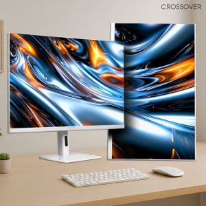 크로스오버 32QD100WM IPS WQHD 81cm 피벗 화이트 사무용 게이밍 컴퓨터 모니터 무결점