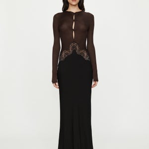 크리스토퍼 에스버 엄버 블랙 오픈 트위스트 베르너 레이스 드레스 25013560