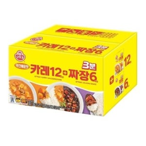 오뚜기 3분 카레 짜장200g x 12 + 200g x 6